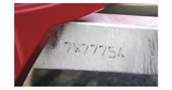 Drawbar code, where to find the serial number, westwood trailers