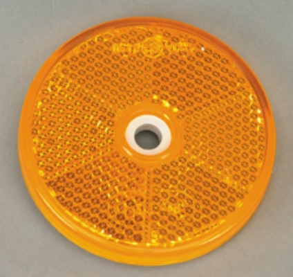 Reflector Amber Round Side